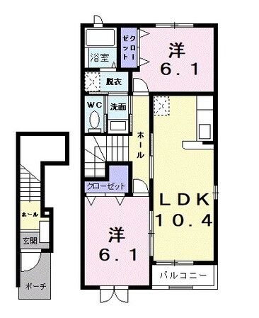 ブルーコテージＫ＆Ｈの物件間取画像